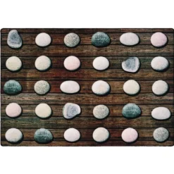 Stones Seating 6' x 9' Rectangle Pixel Perfect Carpet