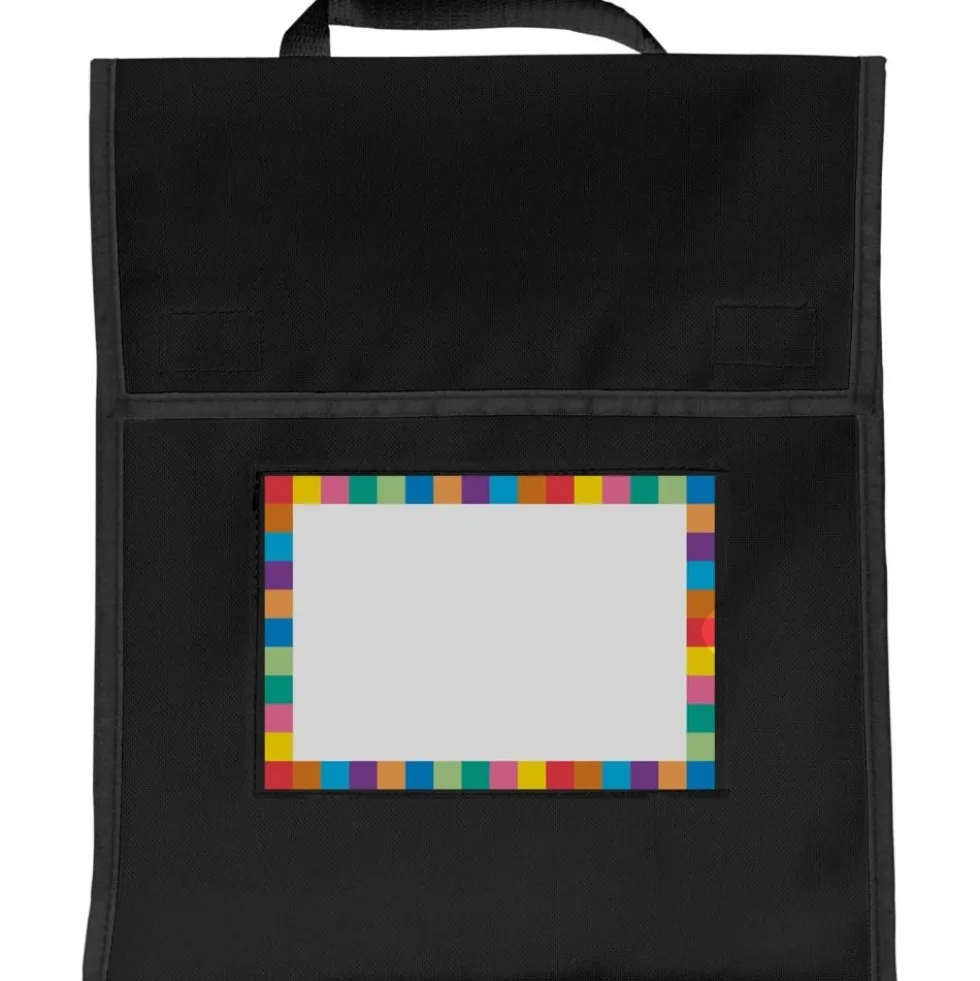 Store More® Book Pouches And Labels - Black - Set of 12