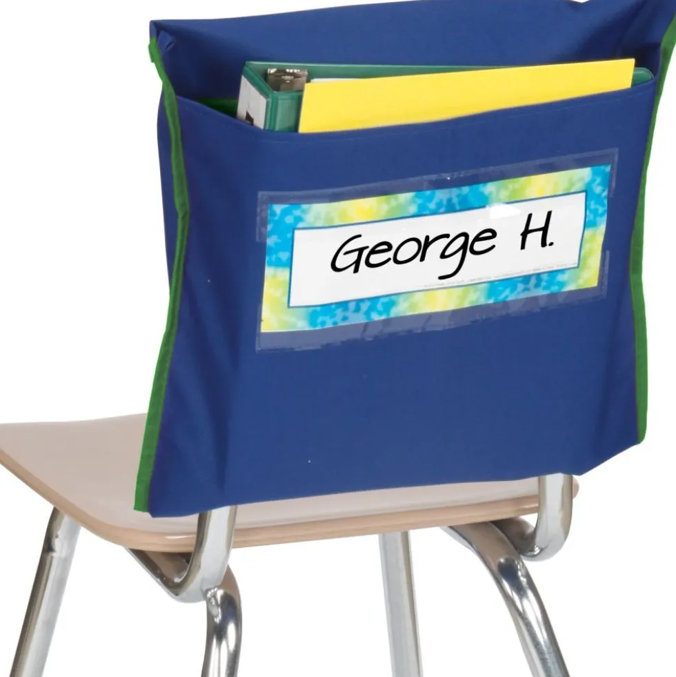 Store More ® Deep-Pocket Chair Pockets - 36 Pack - Navy/ Green