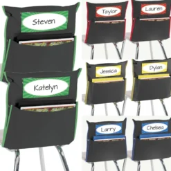Store More® Grouping Chair Pockets - Black - 8 chair pockets