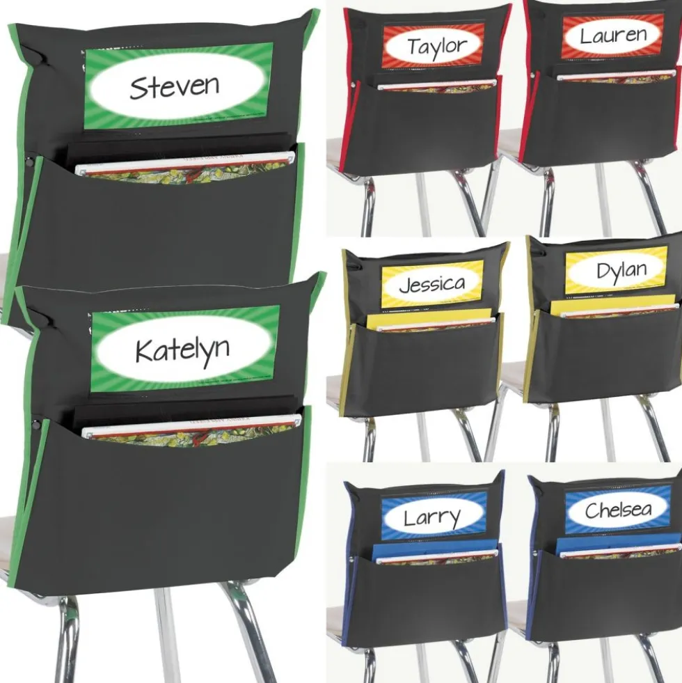 Store More® Grouping Chair Pockets - Black - 8 chair pockets