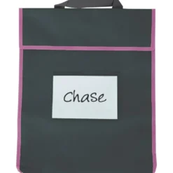 Store More® Large Book Pouches - Black With Neon Trim - Set Of 4