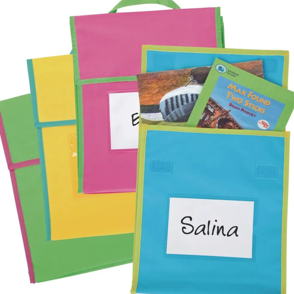 Store More® Medium Book Pouches - Neon Colors - Set Of 4