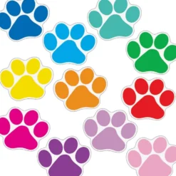 Student Name Paw Print Magnets - 32 magnets