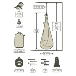 Student Swing Chair - 100% Organic Cotton including Suspension