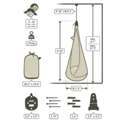 Student Swing Chair - 100% Organic Cotton including Suspension