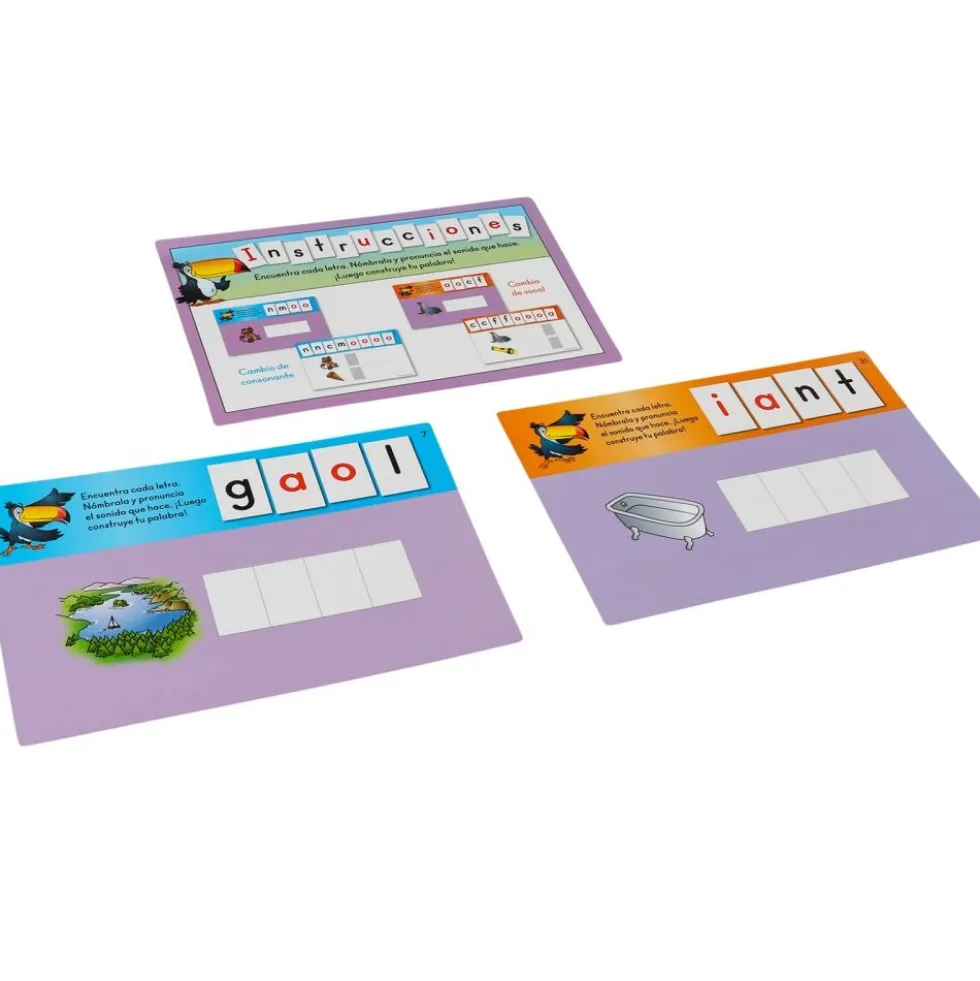 Tarjetas de trabajo: Construcción de palabras (Spanish Word Building Task Cards) - 21 cards
