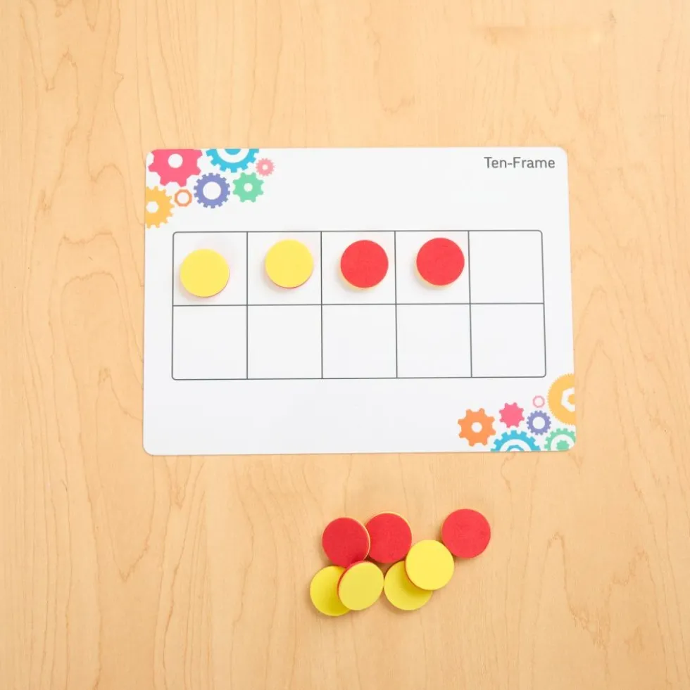 Think. Model. Learn.™ Counting to Ten Dry Erase Mats and Counters - Set of 24
