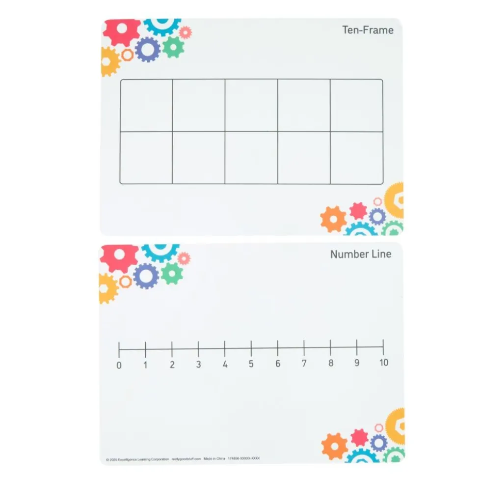 Think. Model. Learn.™ Counting to Ten Dry Erase Mats and Counters - Set of 24