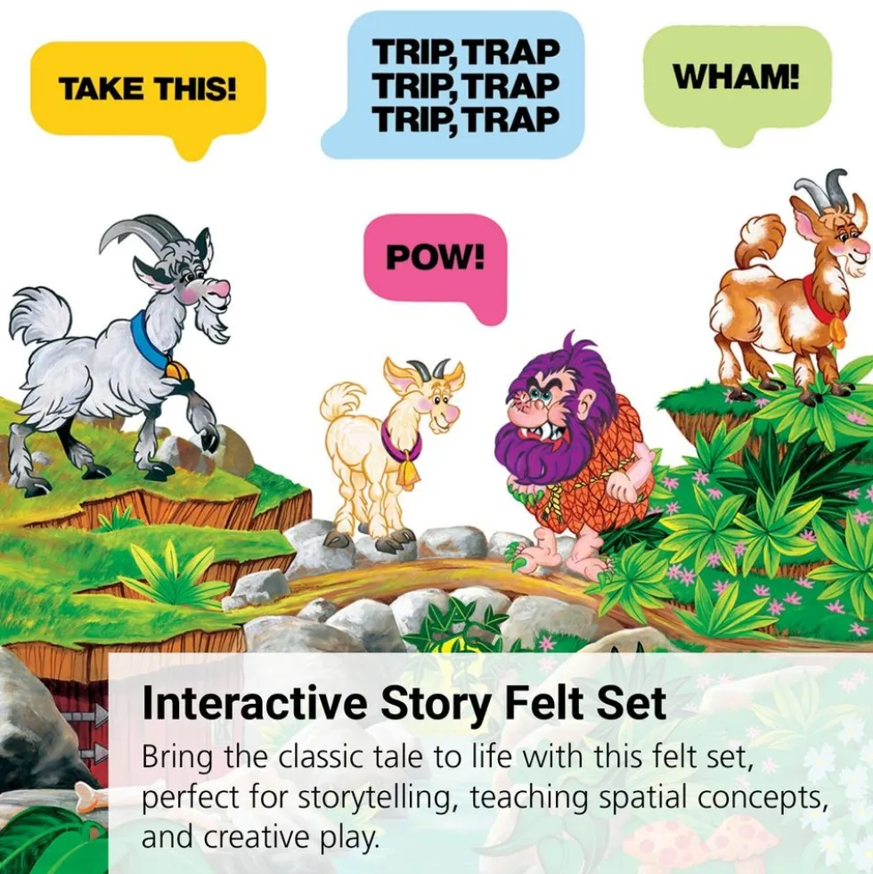 Three Billy Goats Gruff Felt Set
