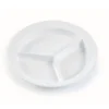 Three Compartment Plates - Set of 12
