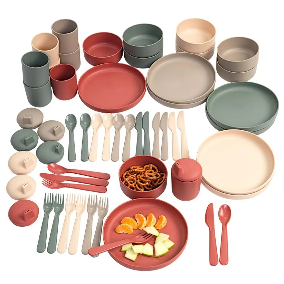 Tiny Bio-based Dinnertime Set for 8 - 56pcs