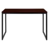Tiverton Industrial Modern Desk - Commercial Grade Office Computer Desk and Home Office Desk - 47" Long (Mahogany/Black)