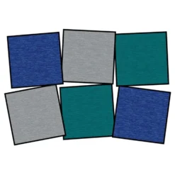 Tone on Tone Seating Squares, Set of 6 - Cool Colors