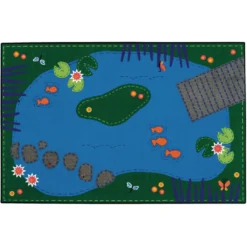 Tranquil Pond 4' x 6' Rectangle Kids Value Rug