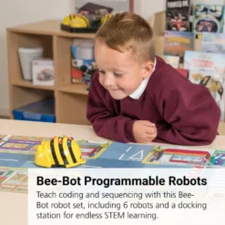 TTS Bee-Bot® Programmable Floor Robot - 6 Pack plus Docking Station