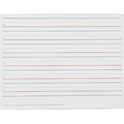 Two-Sided Primary-Lined Dry Erase Boards - Set Of 12