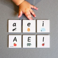Uppercase & Lowercase Letter Tile Toppers Kit - 80pcs