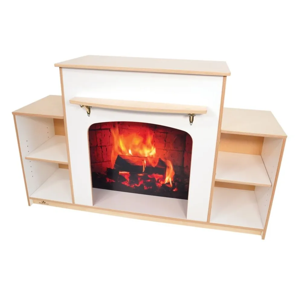 Warm And Welcoming Fireplace White