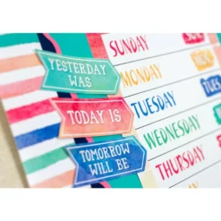 Watercolor Calendar Bulletin Board Set - 87 pcs