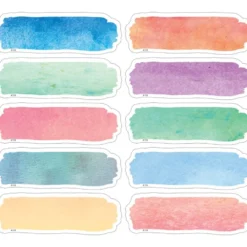Watercolor Magnetic Labels - 20 labels