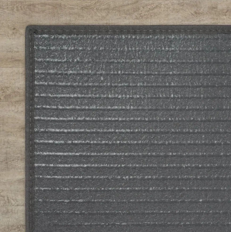 Water Mill 4'3" x 6' Indoor/Outdoor Rug in color Tungsten