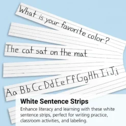 White Sentence Strips - 100 Strips
