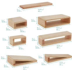 Wooden Hollow Blocks 18-Piece Set - Natural