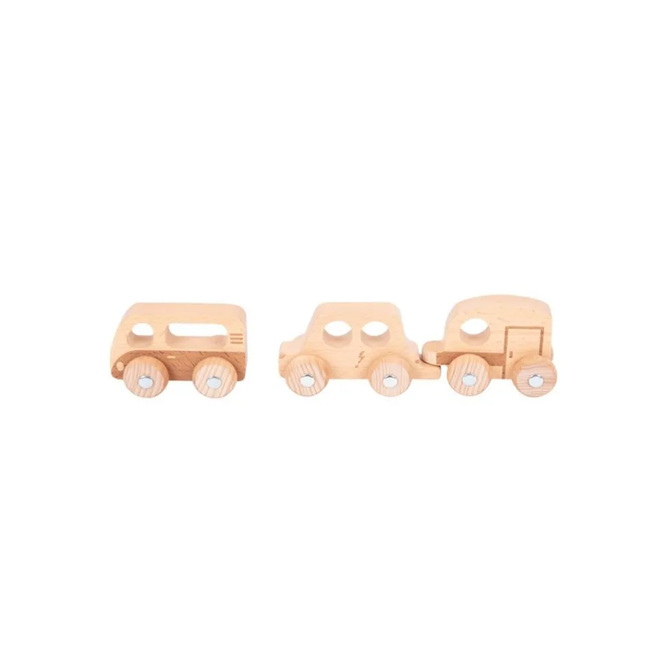 Wooden Vehicles, Set of 12 - Natural