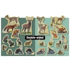 Woodland Animals Families Wooden Characters - 12pcs