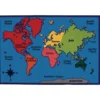 World Map 6' x 9' Rectangle Kids Value PLUS Carpet