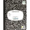 Writing Journal, 100 Sheets - Marble Black