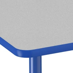 48" x 48" Clover Activity Table with Adjustable Tiny Tot Legs - Gray/Blue