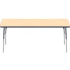 30" x 72" Rectangle Activity Table with Adjustable Swivel Glide Legs - Maple/Navy