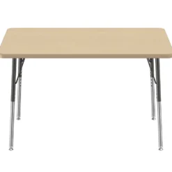 30" x 48" Rectangle Activity Table with Adjustable Swivel Glide Legs - Maple/Maple