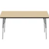 30" x 60" Rectangle Activity Table with Adjustable Swivel Glide Legs - Maple/Black
