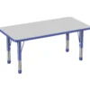 24" x 48" Rectangle Activity Table with Chunky Legs - Gray/Blue