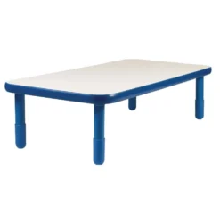 30" x 60" Rectangle BaseLine® Table, 18"H - Blue