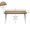 30" x 60" Rectangle Table with Adjustable Swivel Glide Legs - Pasadena Oak/Black