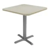 30" x 30" Square Cafe Bistro Table - Sand Drift/Silver