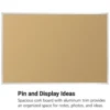 3' X 4' Value-Tak Cork Board Aluminum Trim