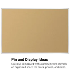 3' X 4' Value-Tak Cork Board Aluminum Trim