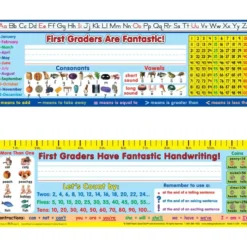 Zaner-Bloser First Grade Two-Sided Cardstock Desktop Helpers™ with Testing Inserts - Set Of 12