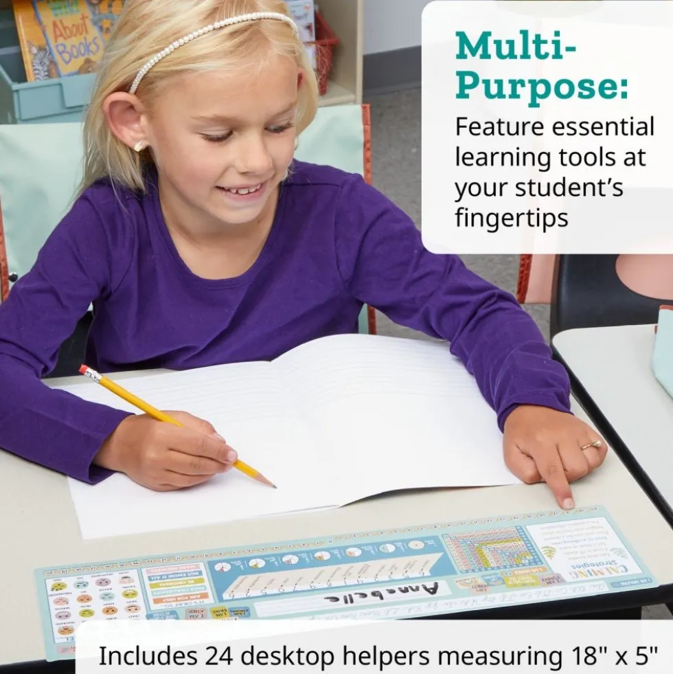 Zaner-Bloser 100 Grid Self-Adhesive Deluxe Plastic Desktop Helpers™ - Set Of 24