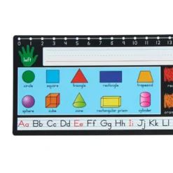 Zaner-Bloser 120 Grid with Number Line Self-Adhesive Deluxe Plastic Desktop Helpers™ - Set Of 24
