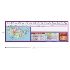 Zaner-Bloser Intermediate Two-Sided Cardstock Desktop Helpers™ with Self-Adhesive Sleeves and Testing Inserts - Set Of 12