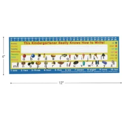 Zaner-Bloser Kindergarten Two-Sided Cardstock Desktop Helpers™ with Testing Inserts - Set Of 12