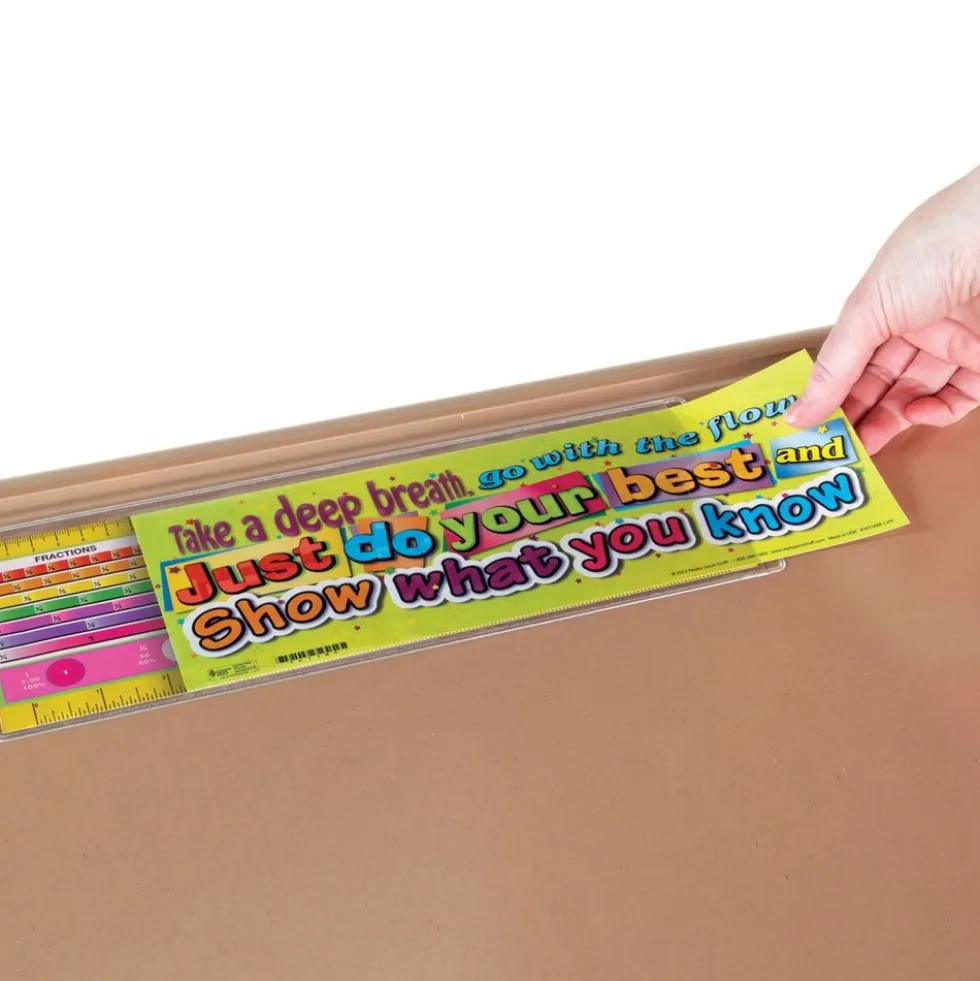 Zaner-Bloser Kindergarten Two-Sided Cardstock Desktop Helpers™ with Self-Adhesive Sleeves and Testing Inserts - Set Of 12